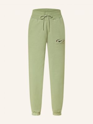 Fleecové sportovní kalhoty Nike zelené