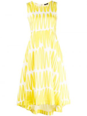 Sukienka midi bez rękawów z nadrukiem w abstrakcyjne wzory Kiton
