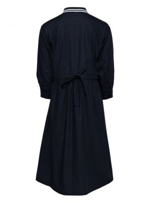 Haftowana sukienka midi bawełniana :chocoolate niebieska