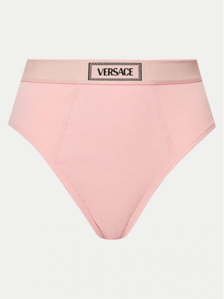 Klasické kalhotky s vysokým pasem Versace růžové