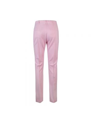 Spodnie slim fit Sportmax różowe