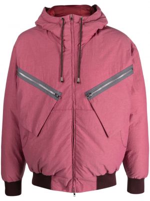 Pernata jakna s kapuljačom Ranra ružičasta