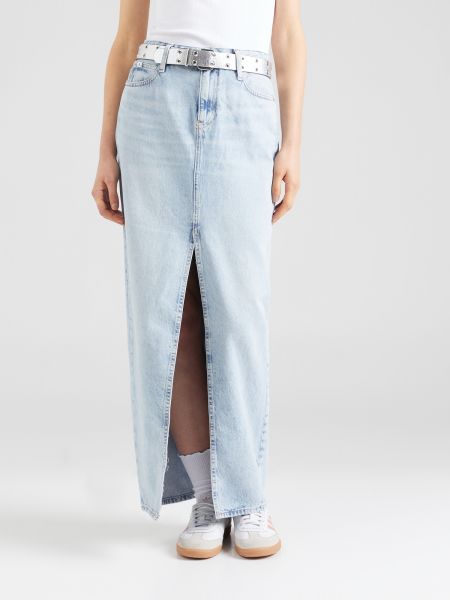 Дънкова пола Calvin Klein Jeans светлосиньо