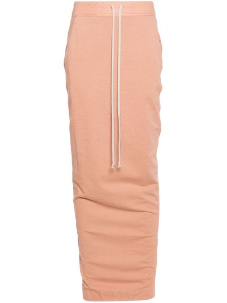 Midi φούστα από ζέρσεϋ Rick Owens Drkshdw ροζ