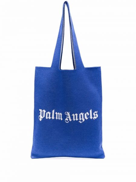 Shopper à imprimé Palm Angels bleu