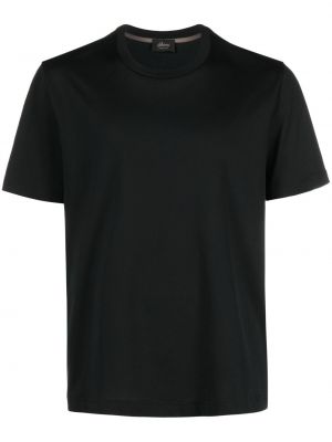 Βαμβακερή μπλούζα Brioni μαύρο