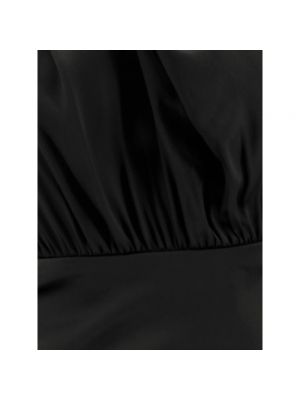 Mini vestido de raso con escote v Semicouture negro