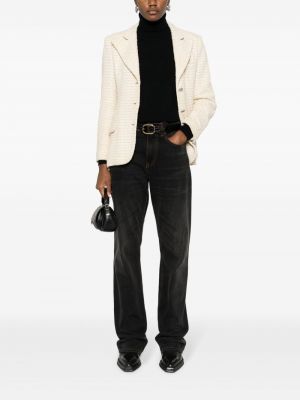 Tweed blazer Chanel Pre-owned weiß