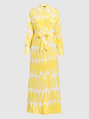 Жовта сукня-сорочка з принтом Kiton