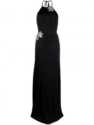 Κοκτέιλ φόρεμα με πετραδάκια Dina Melwani μαύρο