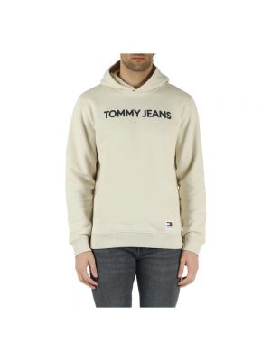 Bluza z kapturem Tommy Jeans beżowa