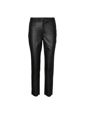 Черные прямые брюки с высокой талией Vero Moda