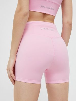 Pantaloni scurți cu talie înaltă Juicy Couture roz