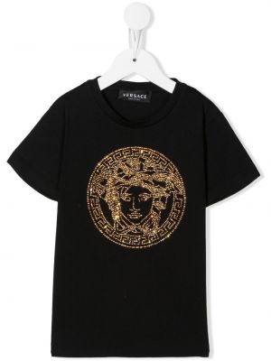 T-shirt för tjejer Versace Kids svart