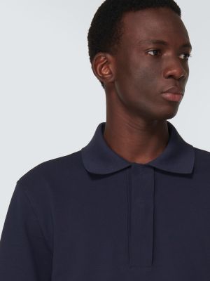 Oversize kokvilnas polo krekls džersija Lanvin zils