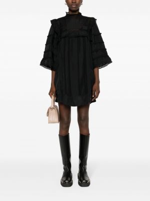 Krajkové hedvábné šaty Isabel Marant černé