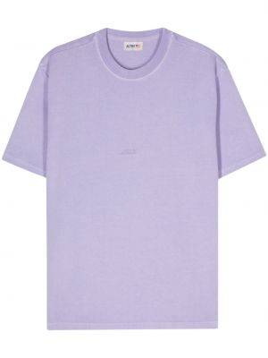 Bavlněné tričko Autry fialové
