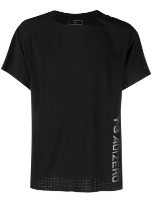 Тениска с принт Y-3 черно