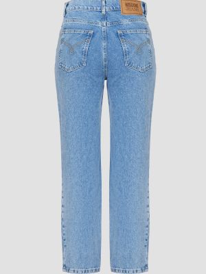 Прямые джинсы Moschino голубые