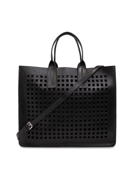 Mesh shopper handtasche mit taschen Stand Studio schwarz