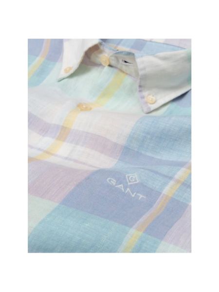 Camisa de lino a cuadros Gant