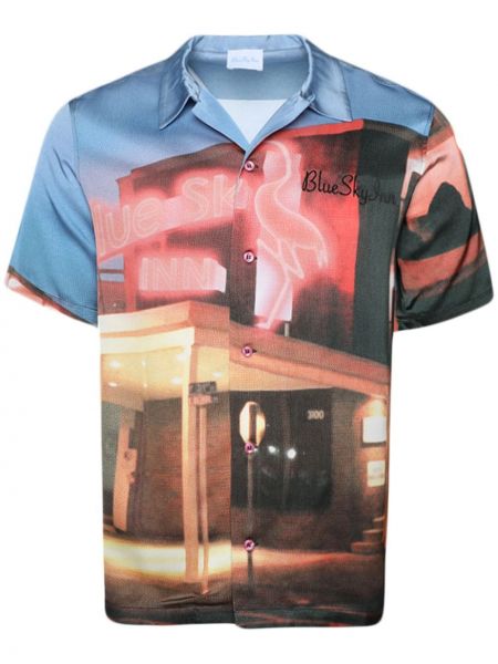 Krekls ar apdruku Blue Sky Inn zils