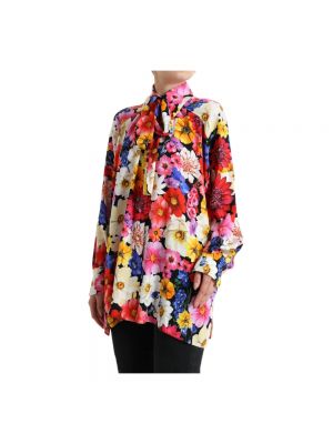 Blusa de seda de flores Dolce & Gabbana