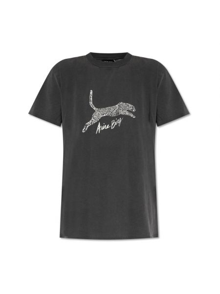 Gepunktete t-shirt mit leopardenmuster Anine Bing schwarz