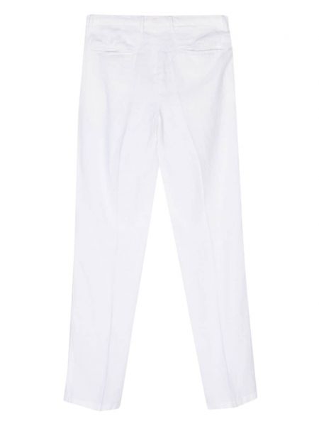 Lněné kalhoty Boglioli bílé