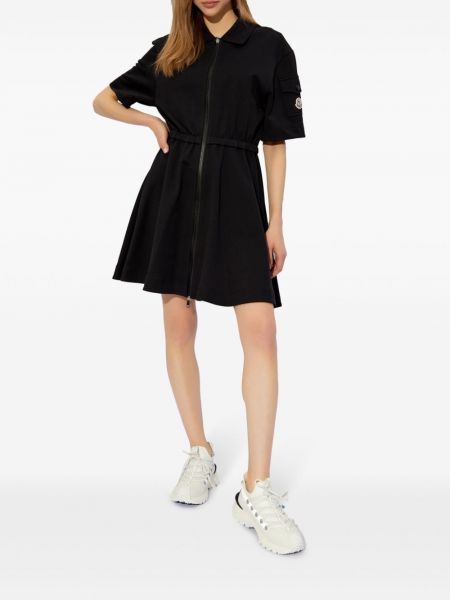 Kleid mit reißverschluss aus baumwoll Moncler schwarz