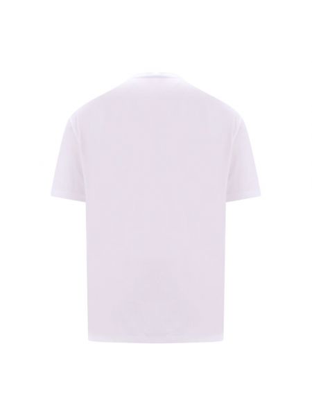 Camiseta de algodón de cuello redondo Balmain blanco