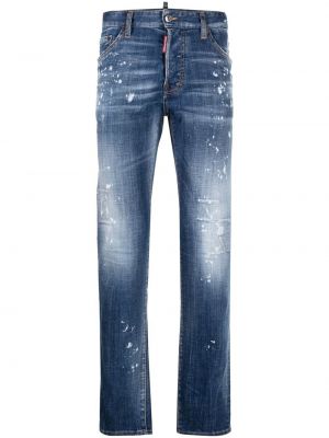 Slank nødlidende stretch jeans Dsquared2 blå