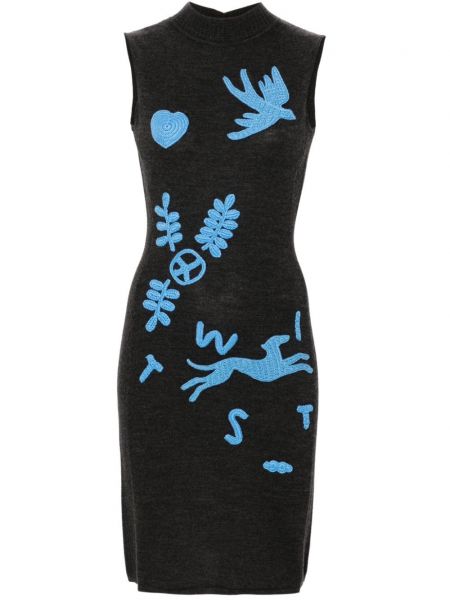 Midi mekko Moschino Jeans harmaa