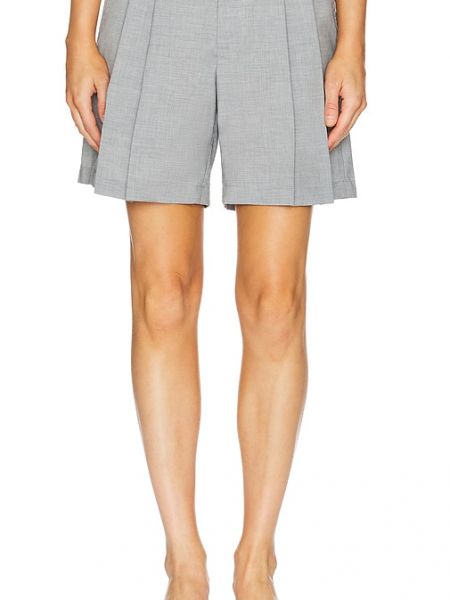 Pantalones cortos de lana plisados Marissa Webb gris