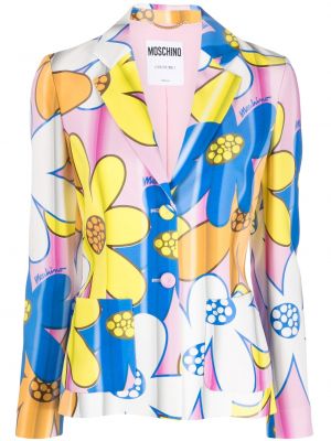 Blazer med mönster i blommigt Moschino rosa