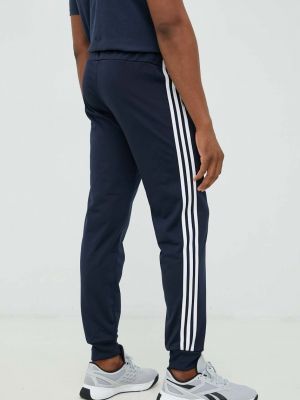 Pantaloni sport cu dungi Adidas albastru