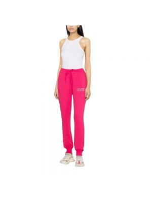 Pantaloni tuta Versace Jeans Couture rosa