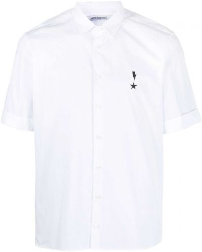 Camisa con estampado de estrellas Neil Barrett blanco