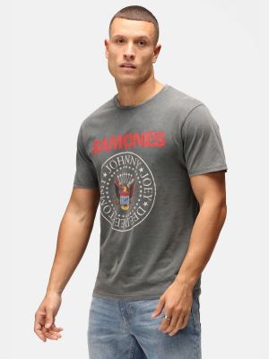 T-shirt à motif mélangé Recovered gris