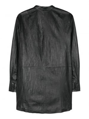 Iš natūralios odos suknele Desa 1972 juoda