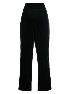 Aksamitne proste spodnie Valentino Pre-owned czarne