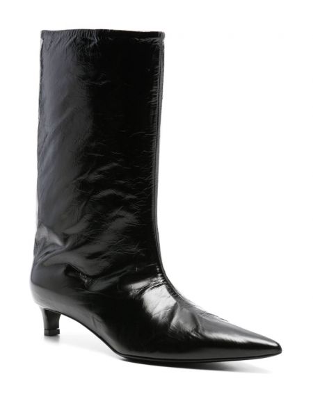 Ankle boots en cuir Jil Sander noir