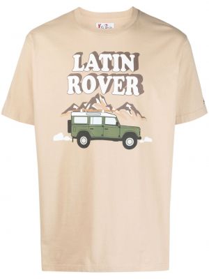 T-shirt di cotone con stampa Mc2 Saint Barth beige