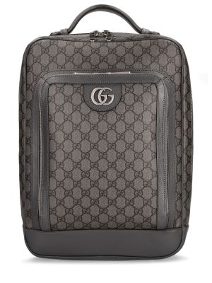 Kožený batoh Gucci šedý