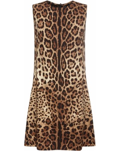 Шовкове плаття міні з принтом Dolce & Gabbana