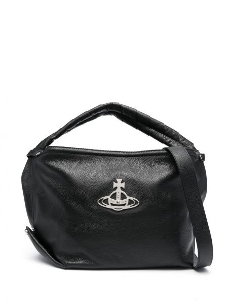 Vivienne Westwood logo-plaque shoulder bag - Noir