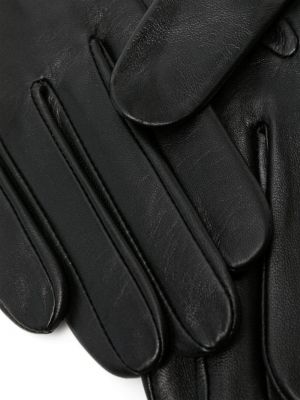 Rękawiczki skórzane wsuwane Yohji Yamamoto czarne
