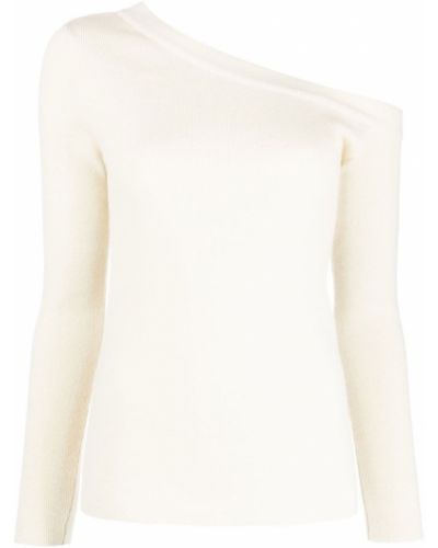 Кашмирен пуловер Paula бяло
