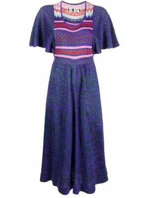 Sukienka midi Kansai Yamamoto Pre-owned niebieska