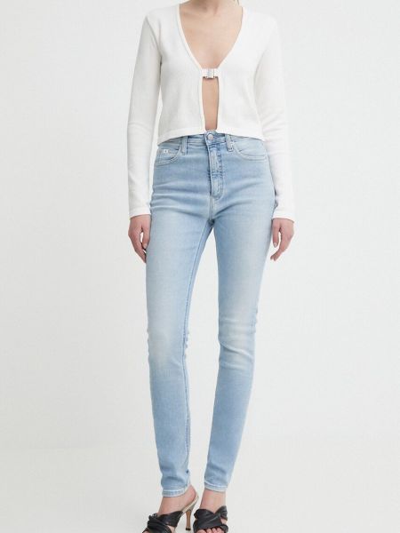 Niebieskie jeansy skinny Calvin Klein Jeans
